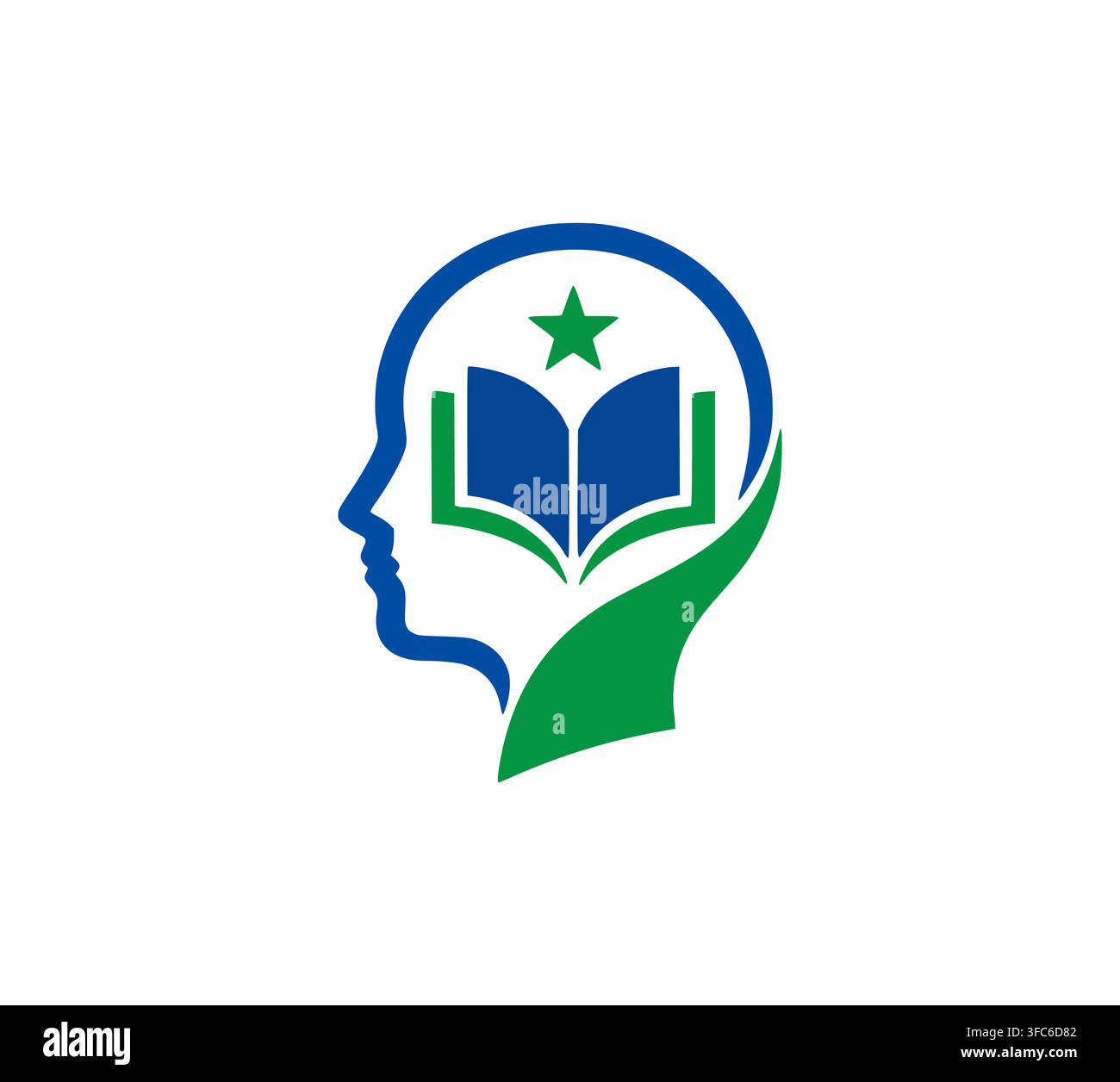 Education Mind Knowledge Logo Design Vector Template Stock Vector