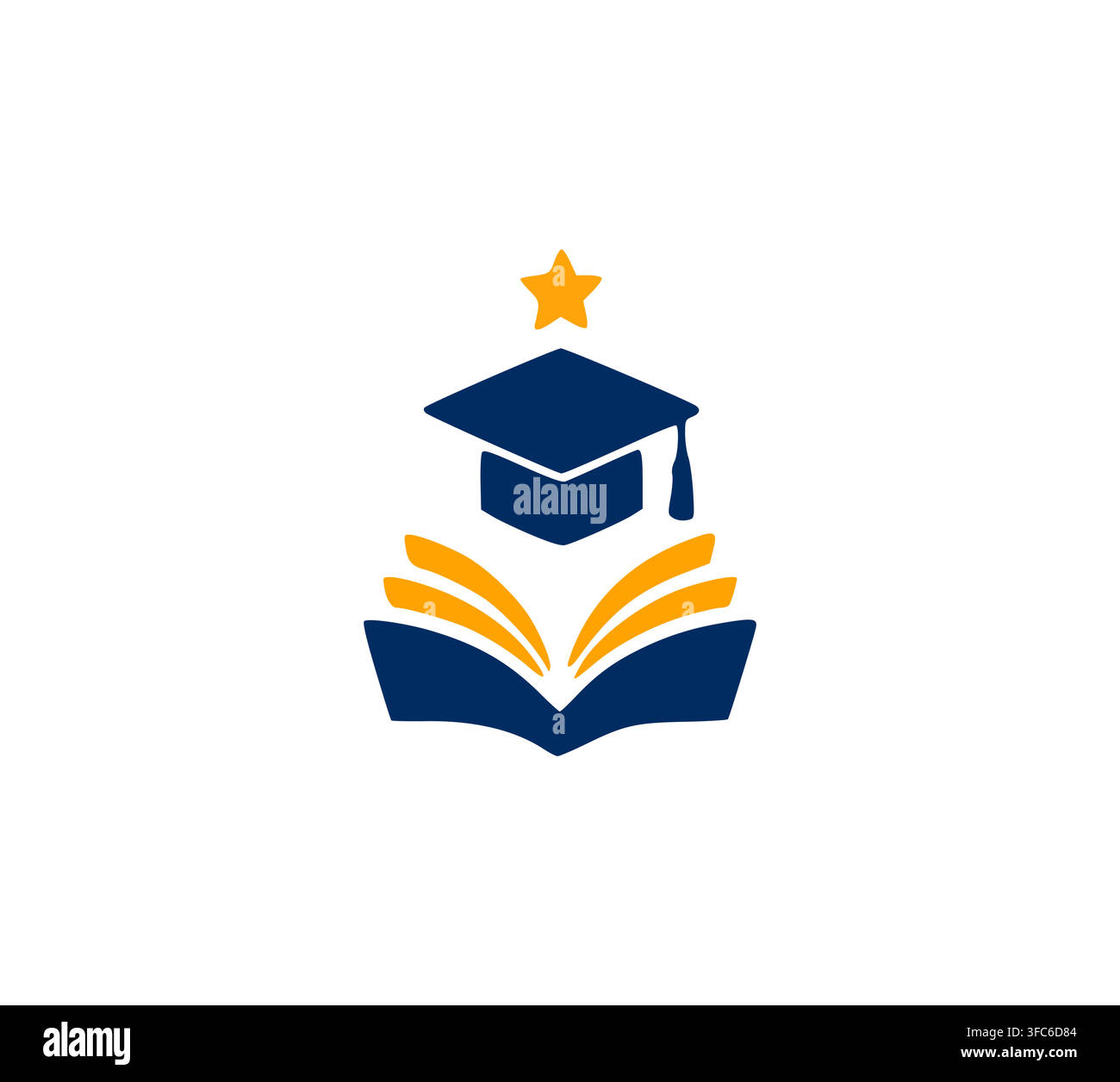 Academic Excellence Graduation Book Logo Vector Stock Vector