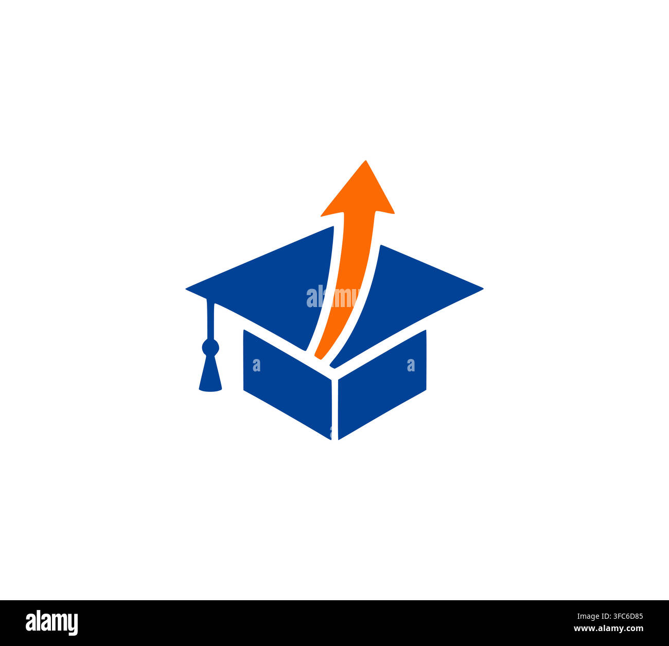 Graduation Cap Growth Logo Vector Concept Stock Vector