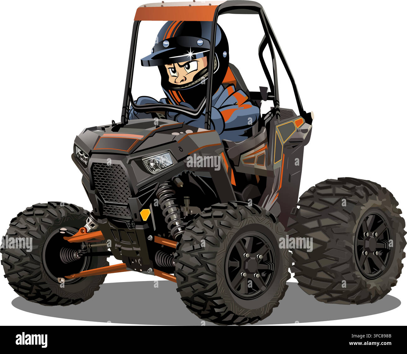Vector Cartoon Buggy. Available EPS-10 vector format separated by groups and layers for easy edit Stock Vector