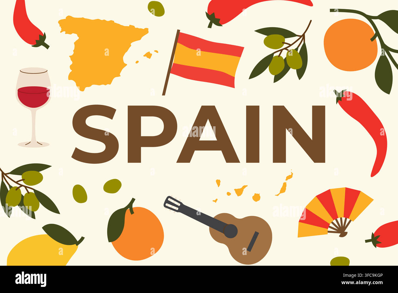 Spanish guitar traditional Stock Vector Images - Alamy