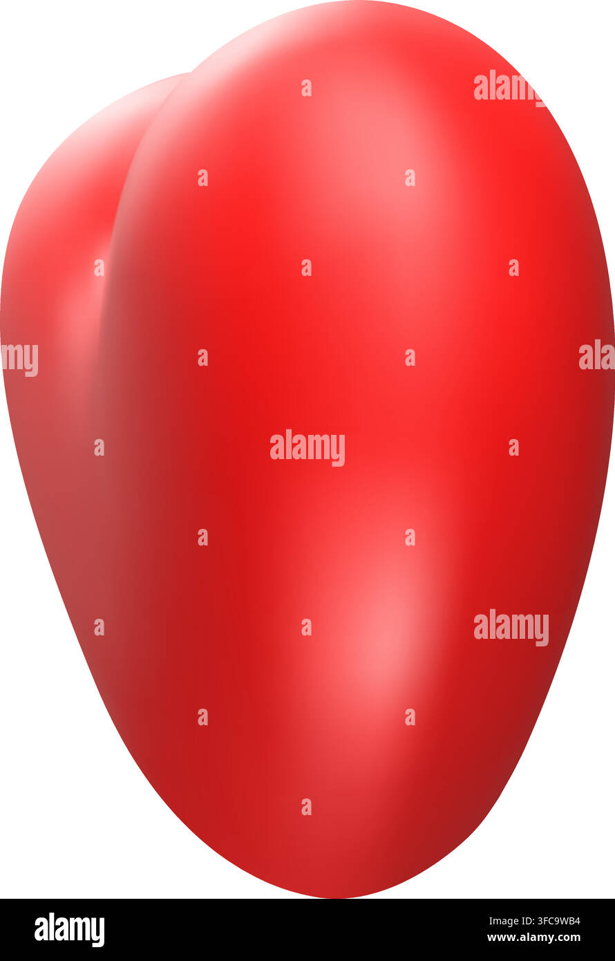 3d red hearts realistic vector icon Stock Vector