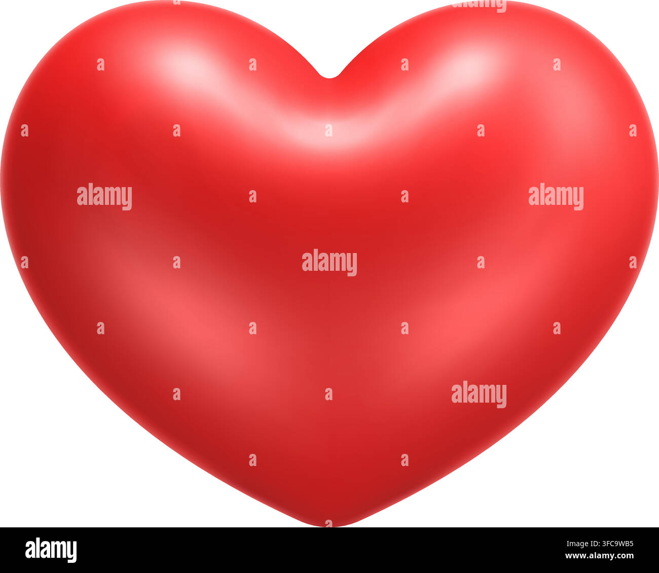 3d red hearts realistic vector icon Stock Vector