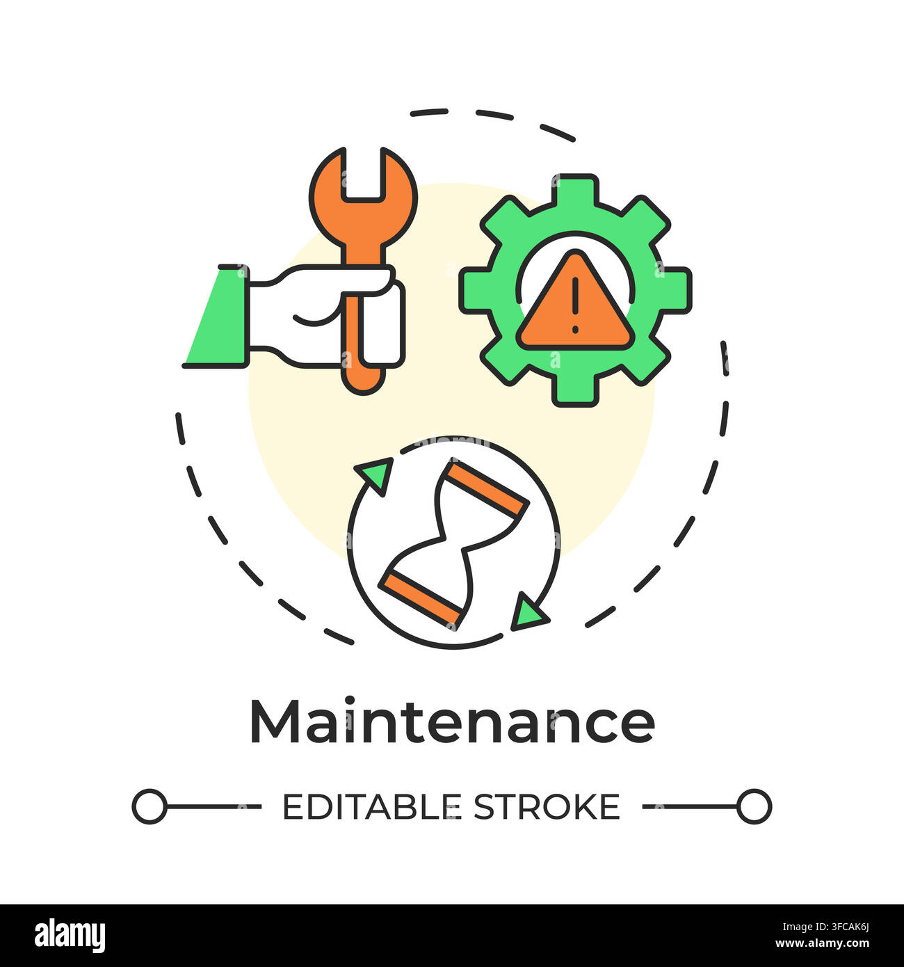 Maintenance multi color concept icon Stock Vector