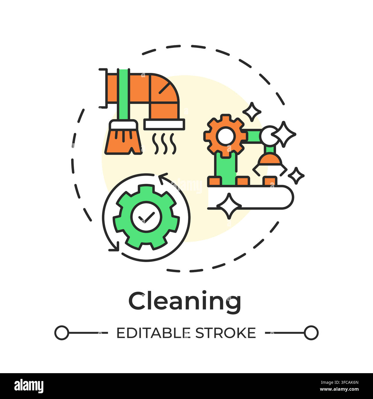 Cleaning multi color concept icon Stock Vector