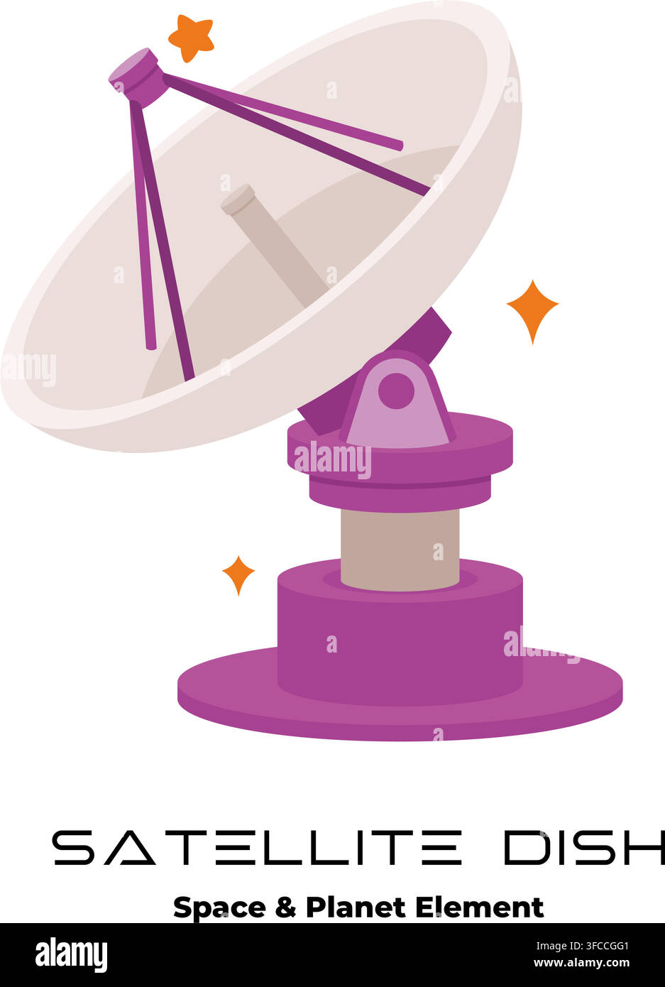Satellite Dish Antenna Vector Illustration Concept Stock Vector