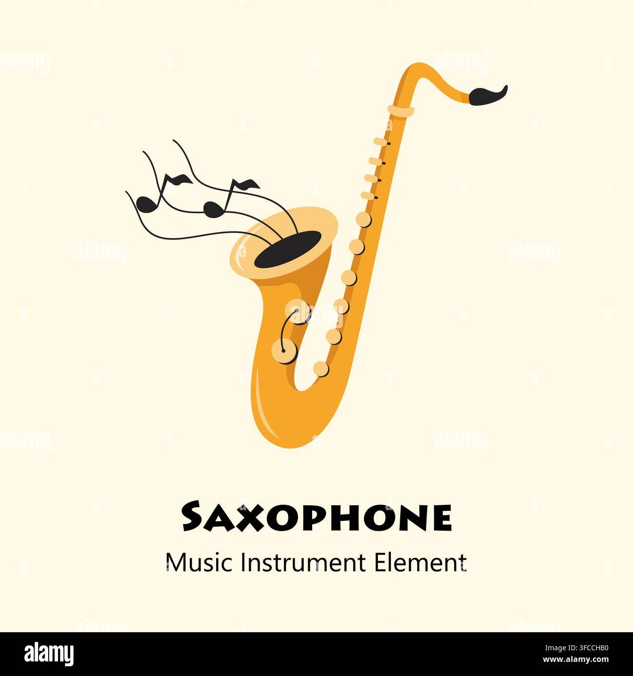 Saxophone Musical Instrument Vector Illustration Stock Vector