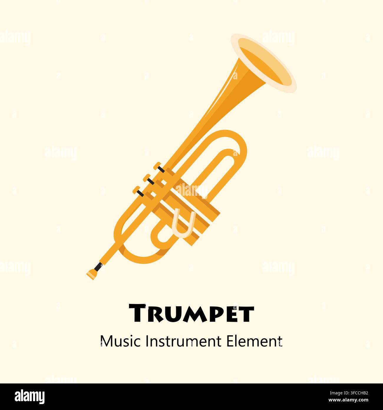 Trumpet Musical Instrument Vector Illustration Stock Vector