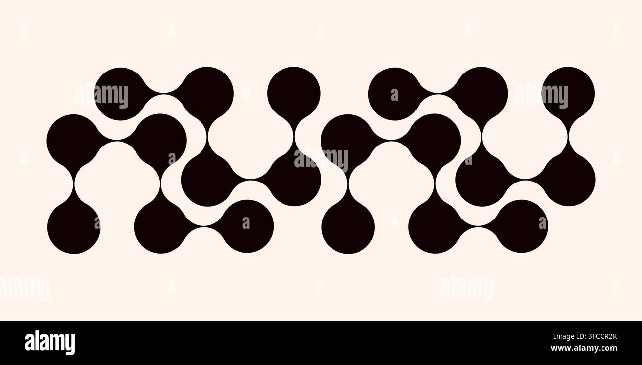 Organic metaball shapes, connected like drops. Stock Vector