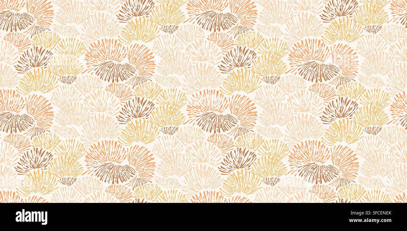 Seamless floral pattern abstract shaped flowers Stock Vector