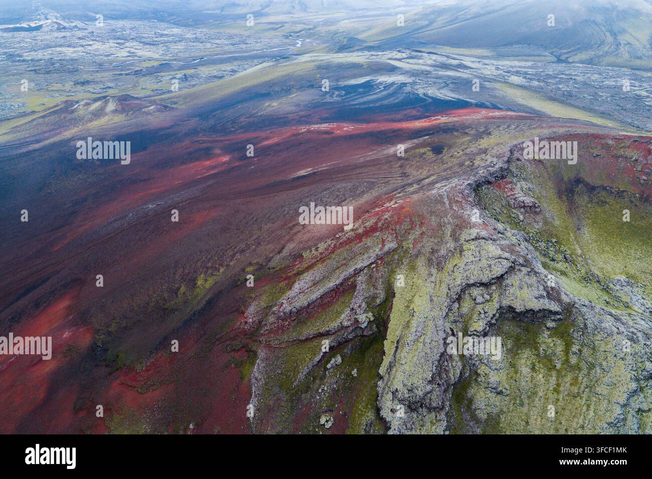 Volcanic View Aerial volcanic landscape green slopes hi-res stock photography and ...