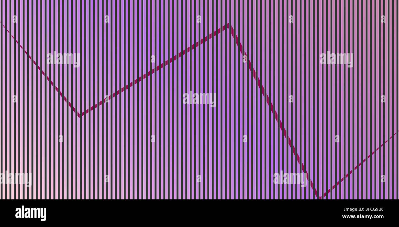 Purple Gradient Striped Vector Pattern with Zigzag Line Stock Vector