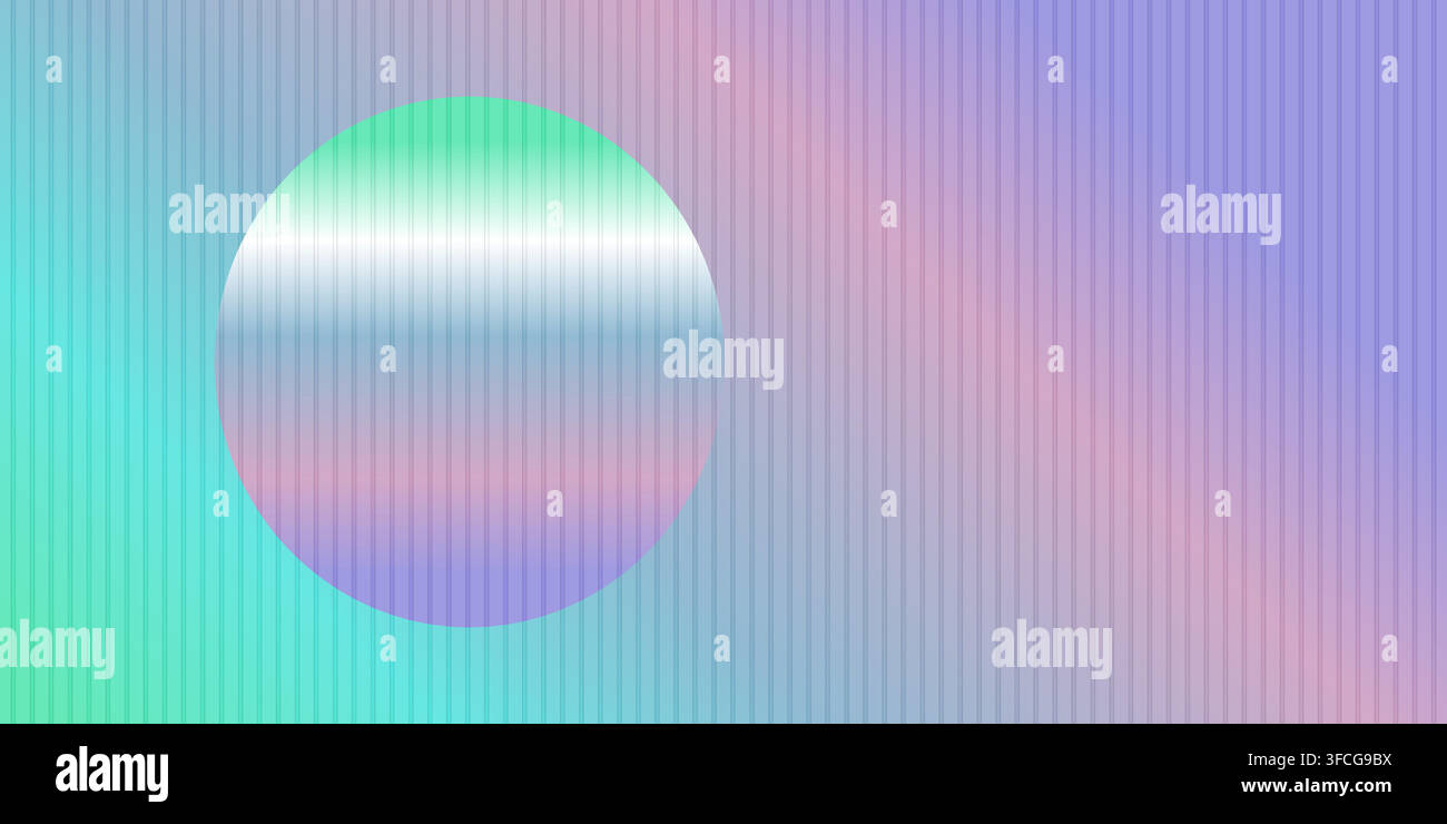 Abstract Holographic Pastel Gradient Background with Diagonal Lines Stock Vector