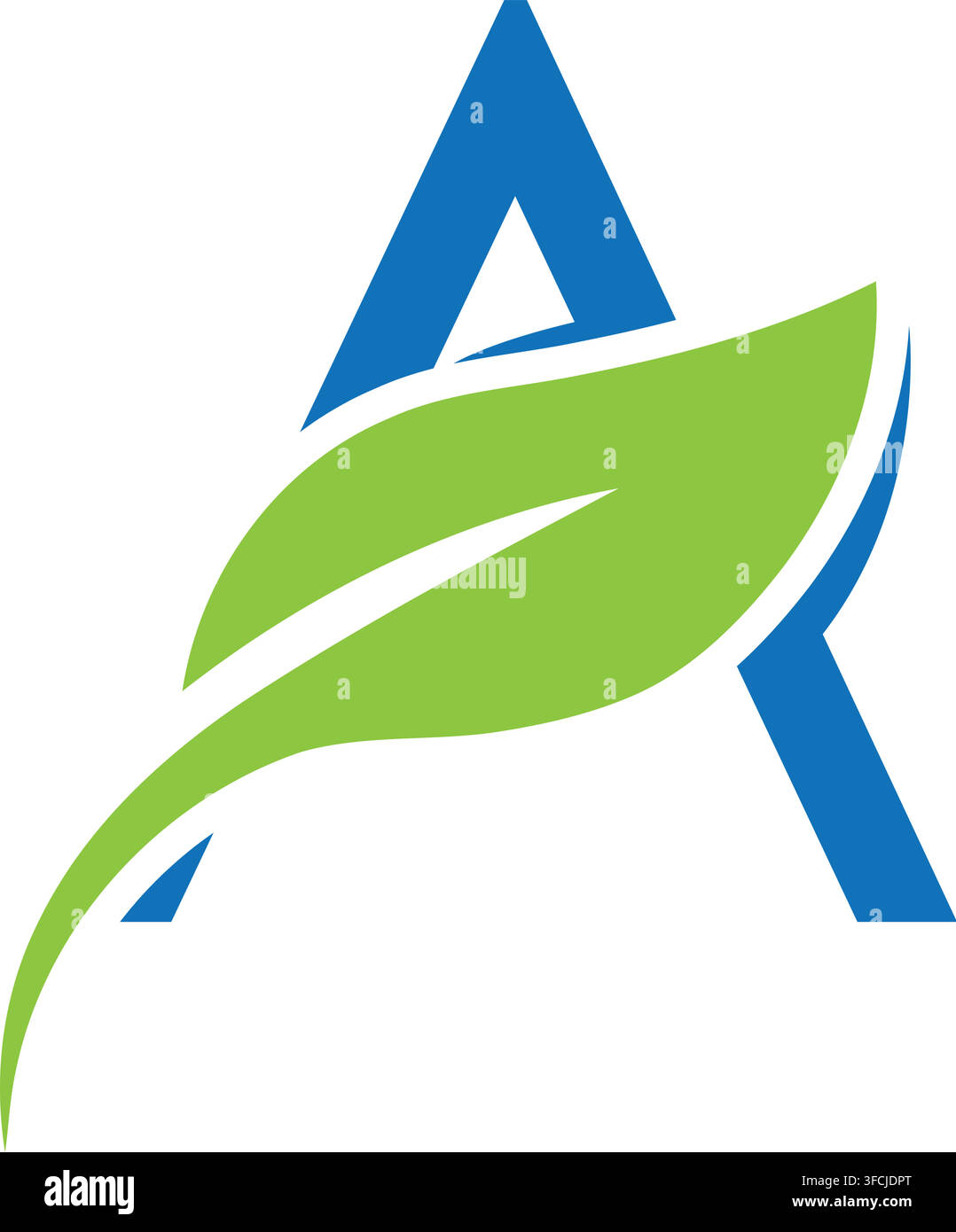 Vector A leaf logo design Stock Vector