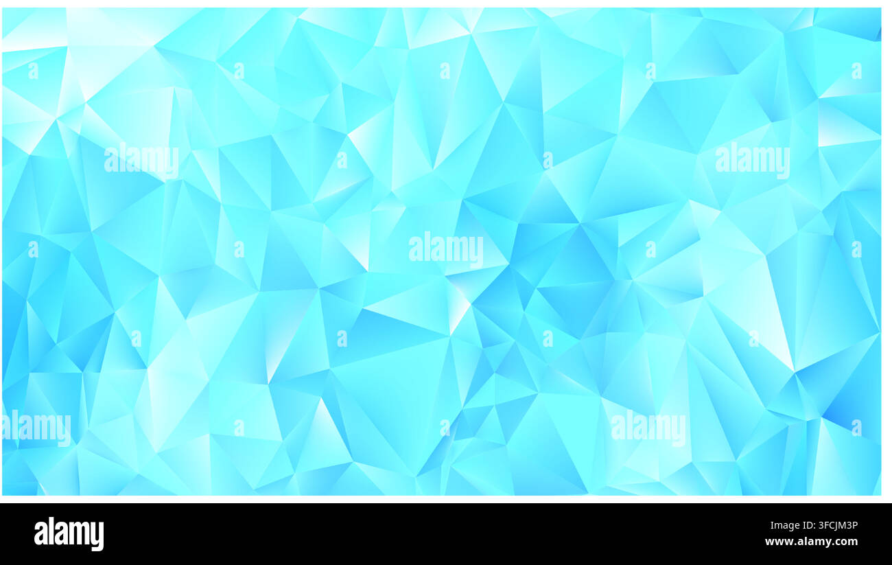 Blue triangle background. Winter Christmas bg. Blue low poly Stock Vector