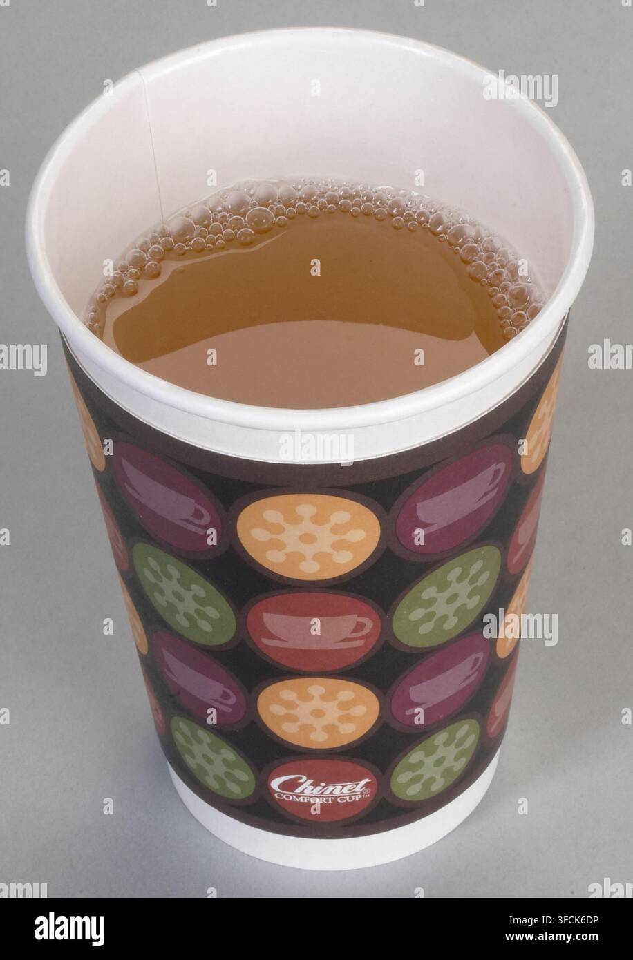 Paper coffee cup with pattern, USA Stock Photo