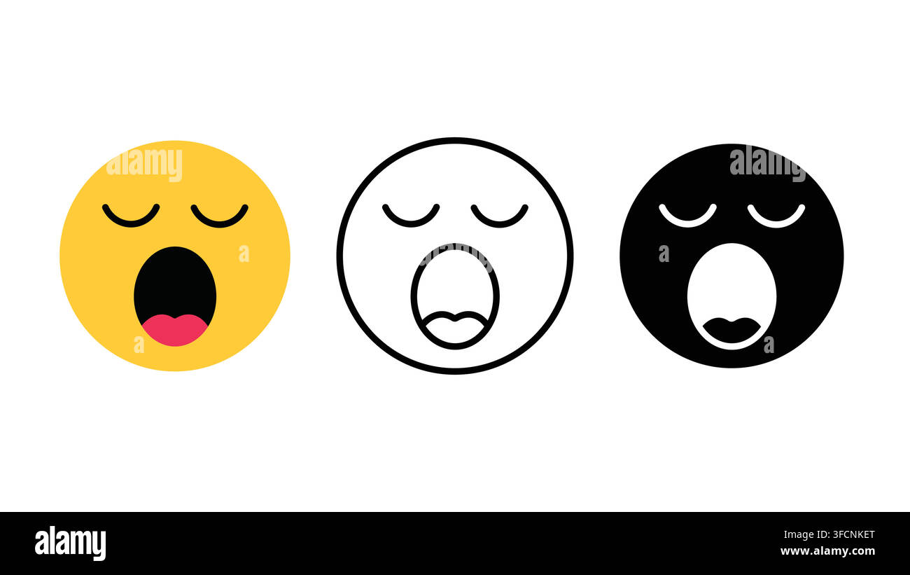 Yawnです Yawn vector vectors hi-res stock photography and images - Alamy