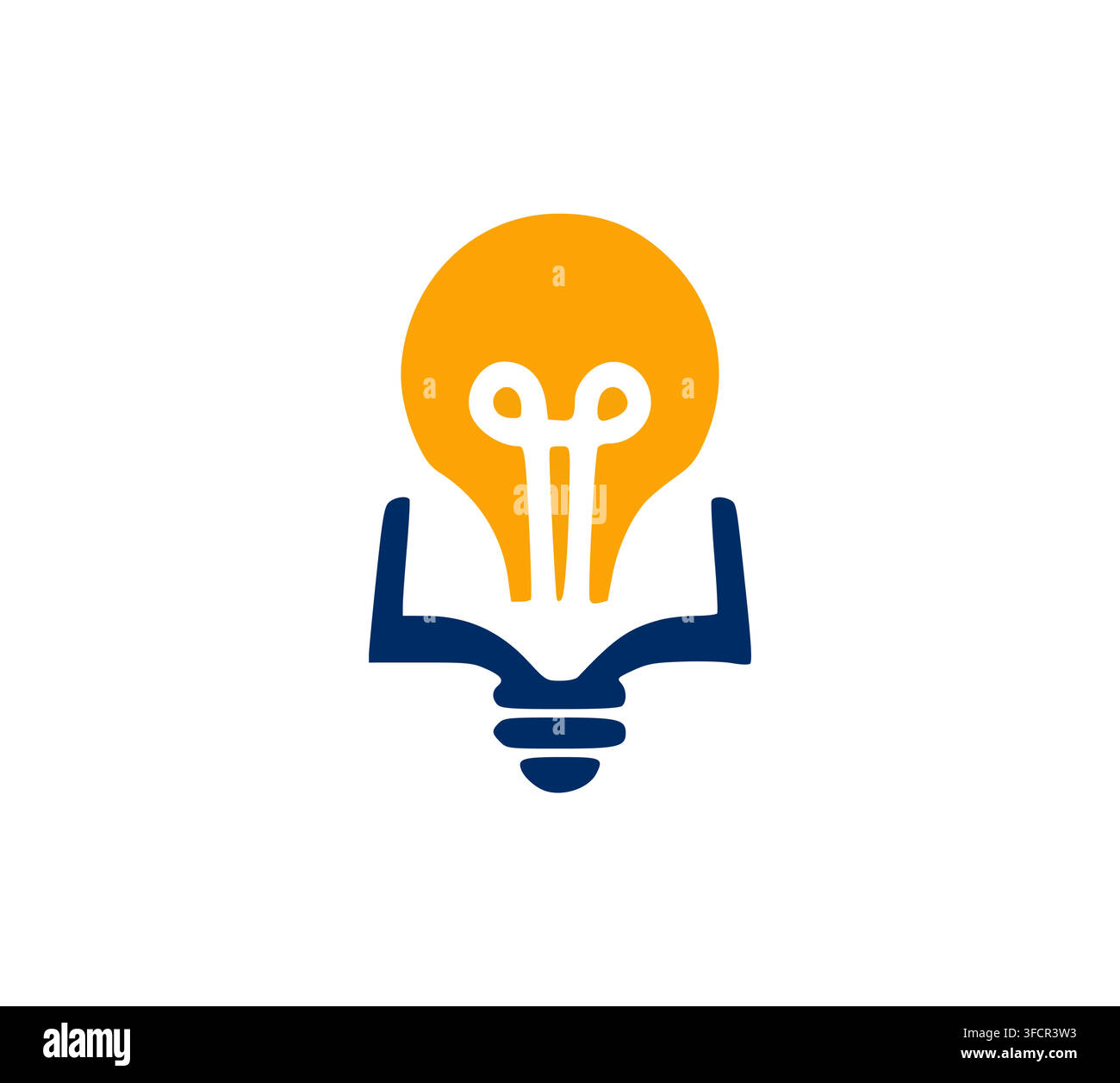 Modern Creative Knowledge Idea Logo With Lightbulb And Book Stock Vector