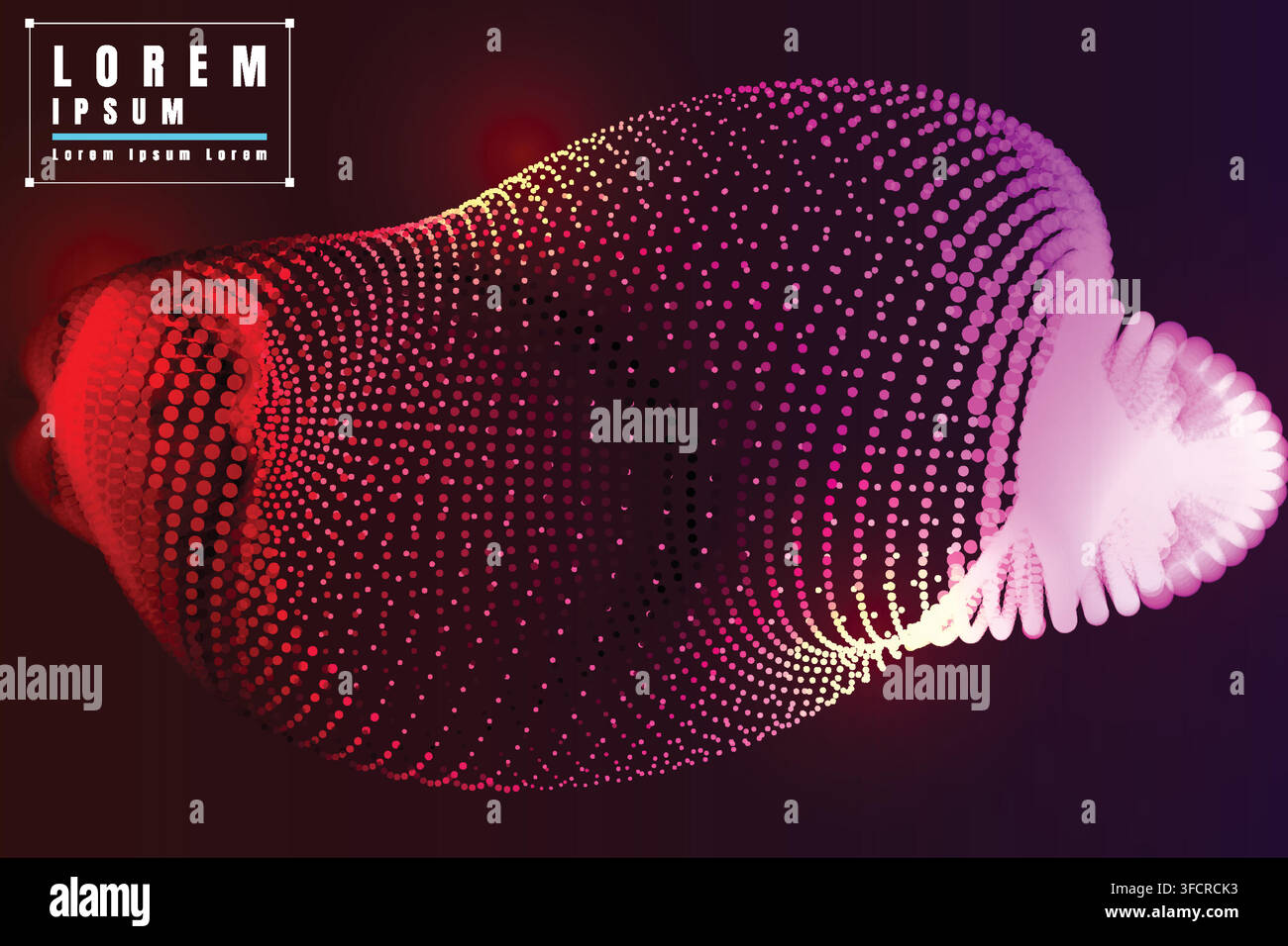 Soft Copper Particle Wave on Dark Background Stock Vector
