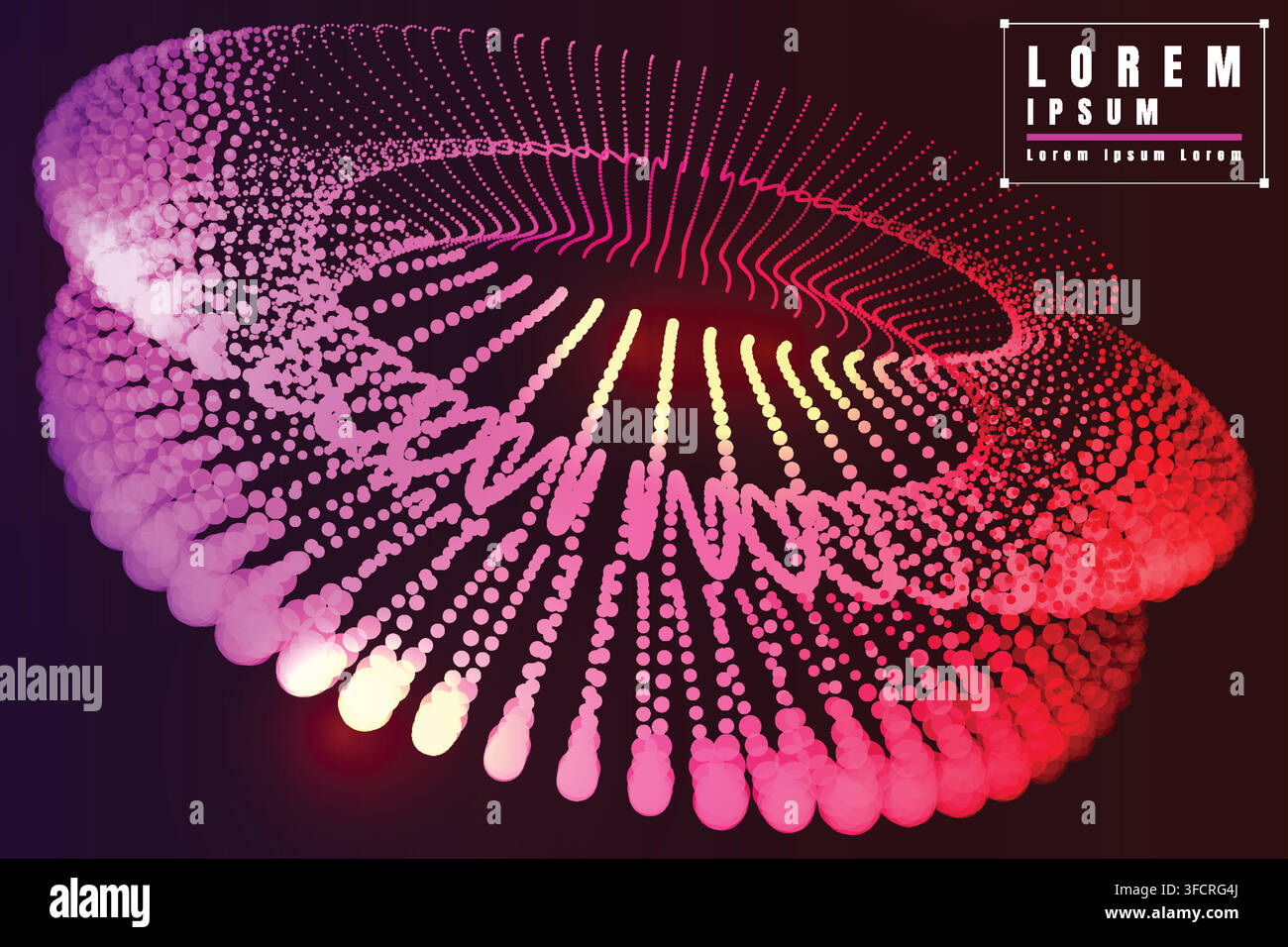 Copper Particle Loop With Copy Space Stock Vector