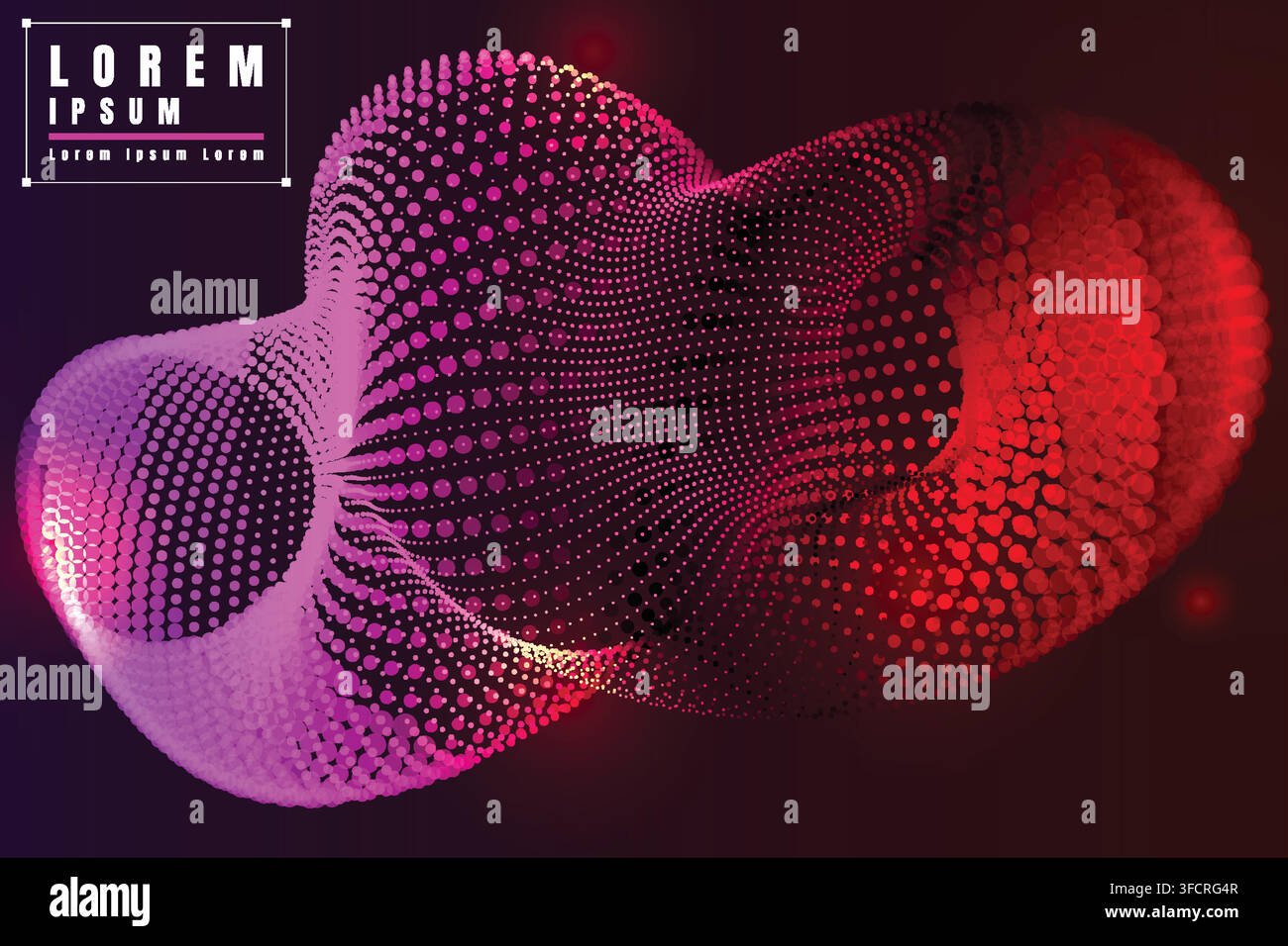 Dark Copper Interlocking Particle Loop Background Stock Vector