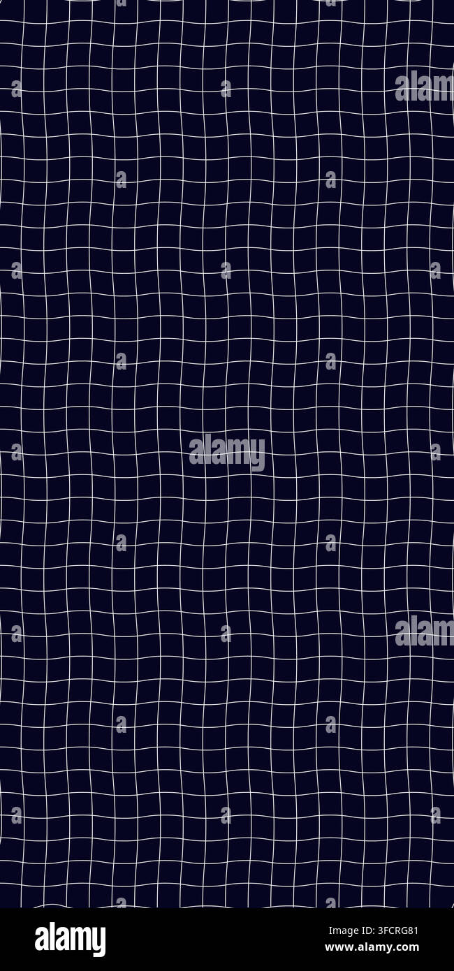 Abstract wavy grid pattern background with distorted linear texture Stock Vector