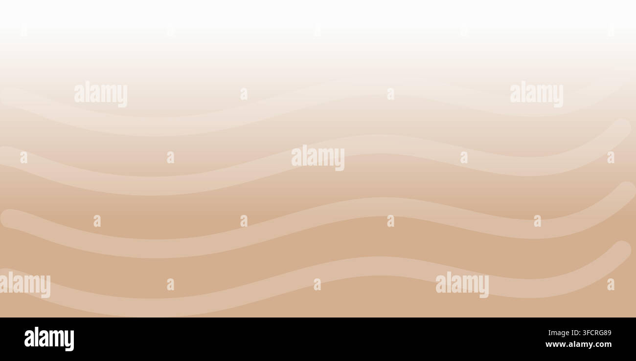 Abstract beige gradient background with soft lighting effect Stock Vector