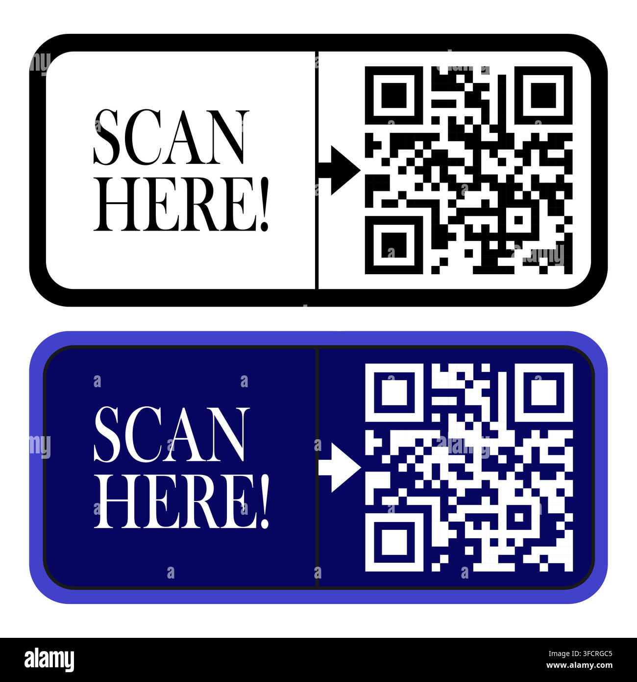 Colorful QR Code Element Banner Graphic illustration Stock Vector
