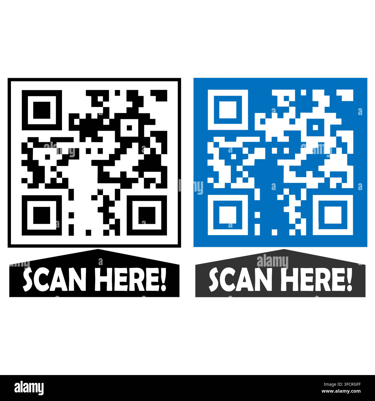 Colorful QR Code Element Banner Graphic illustration Stock Vector
