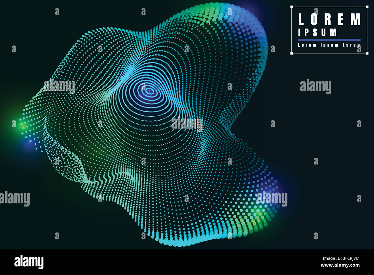 Coral Layered Particle Wave Background Design Stock Vector