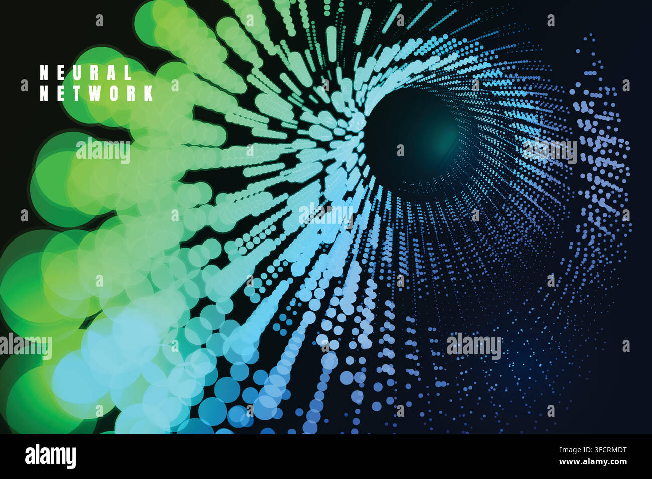 Cyan Teal Particle Grid Wave Background Stock Vector