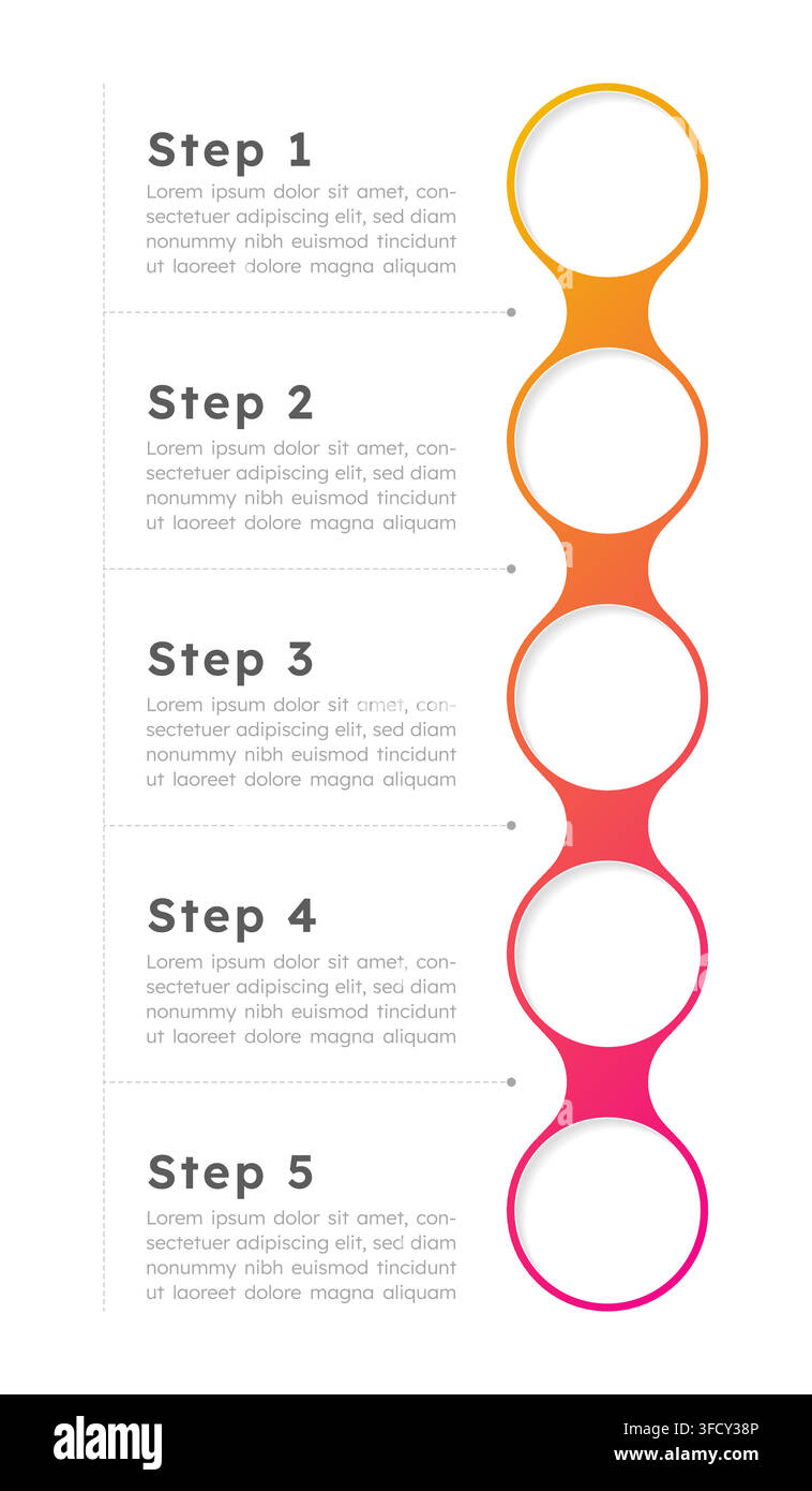Linear milestone progression empty infographic template Stock Vector