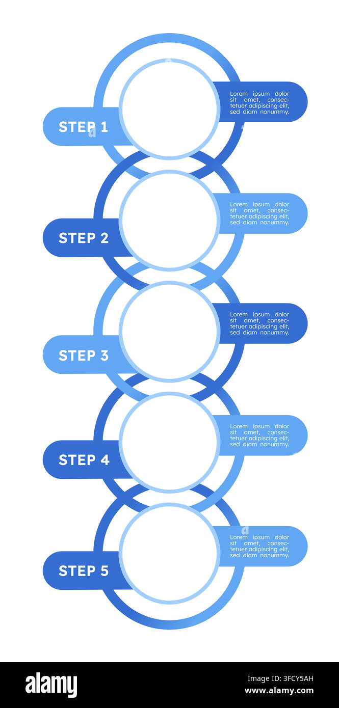 Vertical timeline empty infographic template Stock Vector