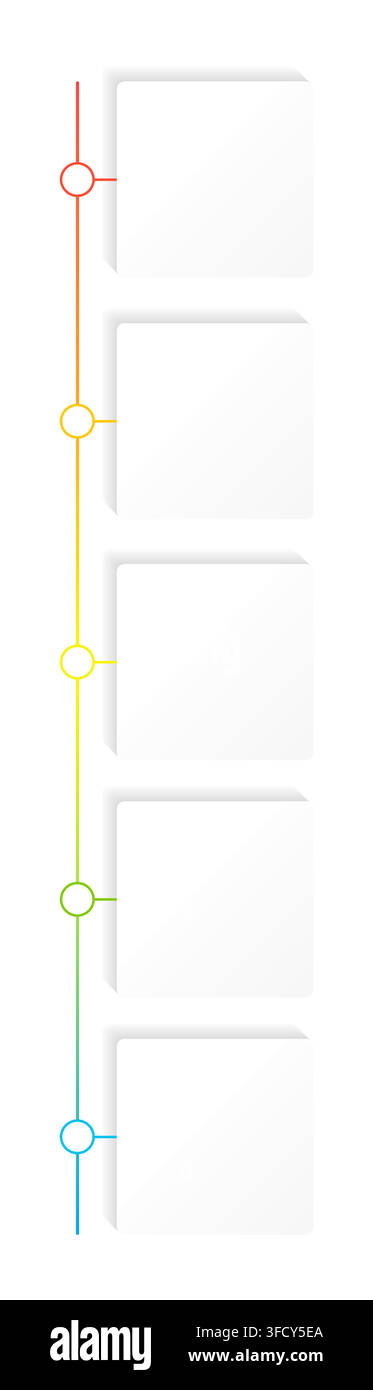 Vertical timeline empty infographic template Stock Vector