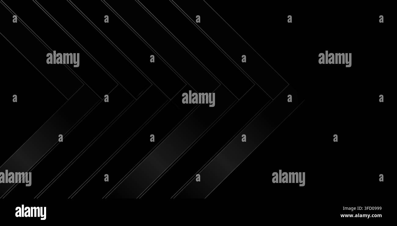 Minimalist Black Arrow Stripe Vector Wallpaper with Tech Style Stock Vector
