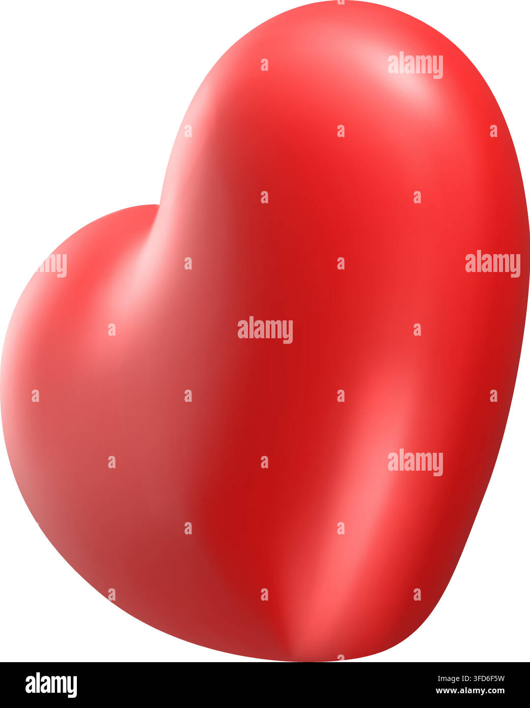 3d red hearts realistic vector icon Stock Vector