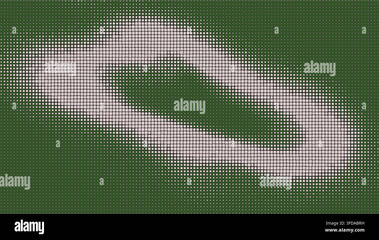 Green halftone abstract background with white ring shape graphic pattern Stock Vector
