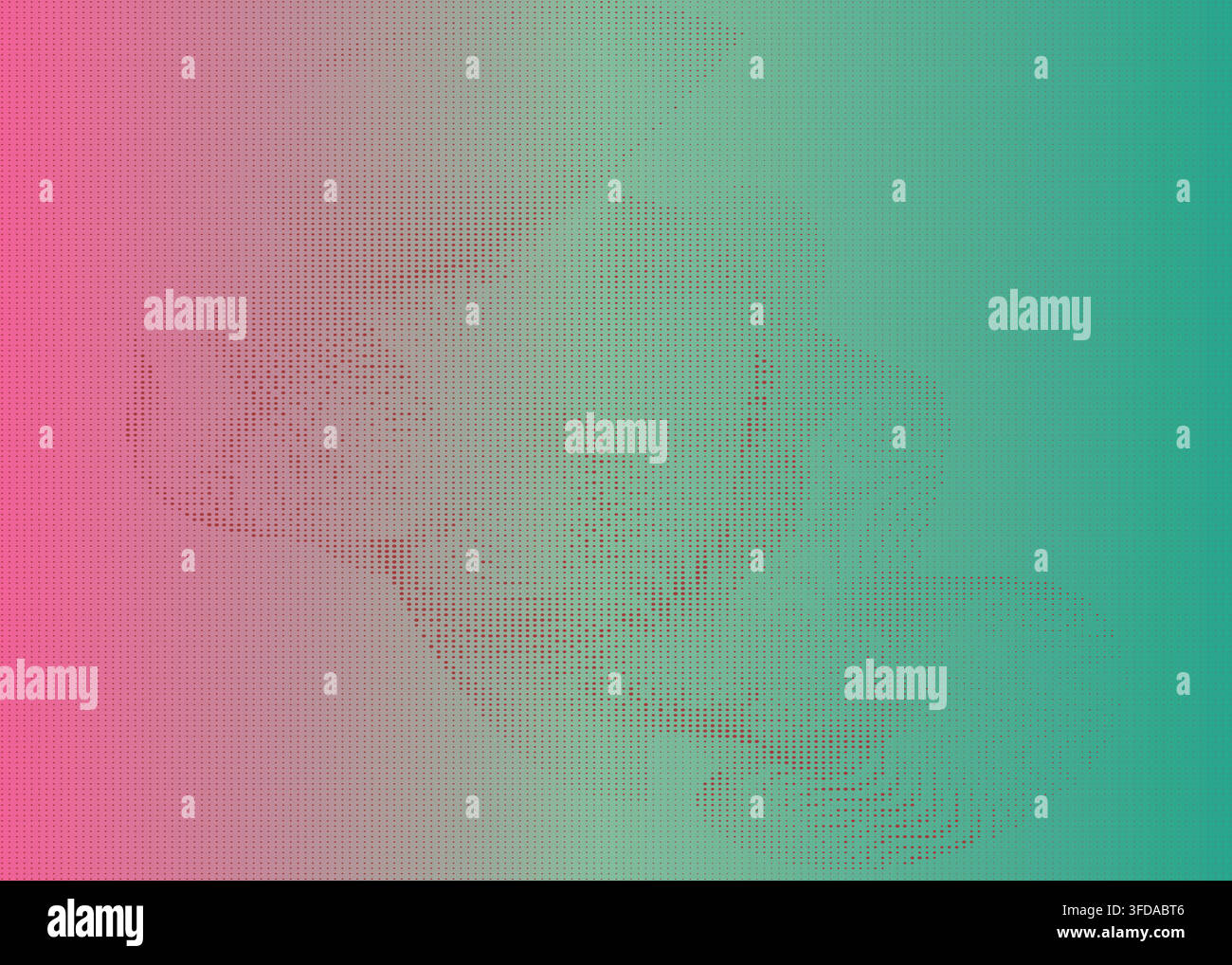 Abstract halftone dot pattern background in pink and green gradient Stock Vector