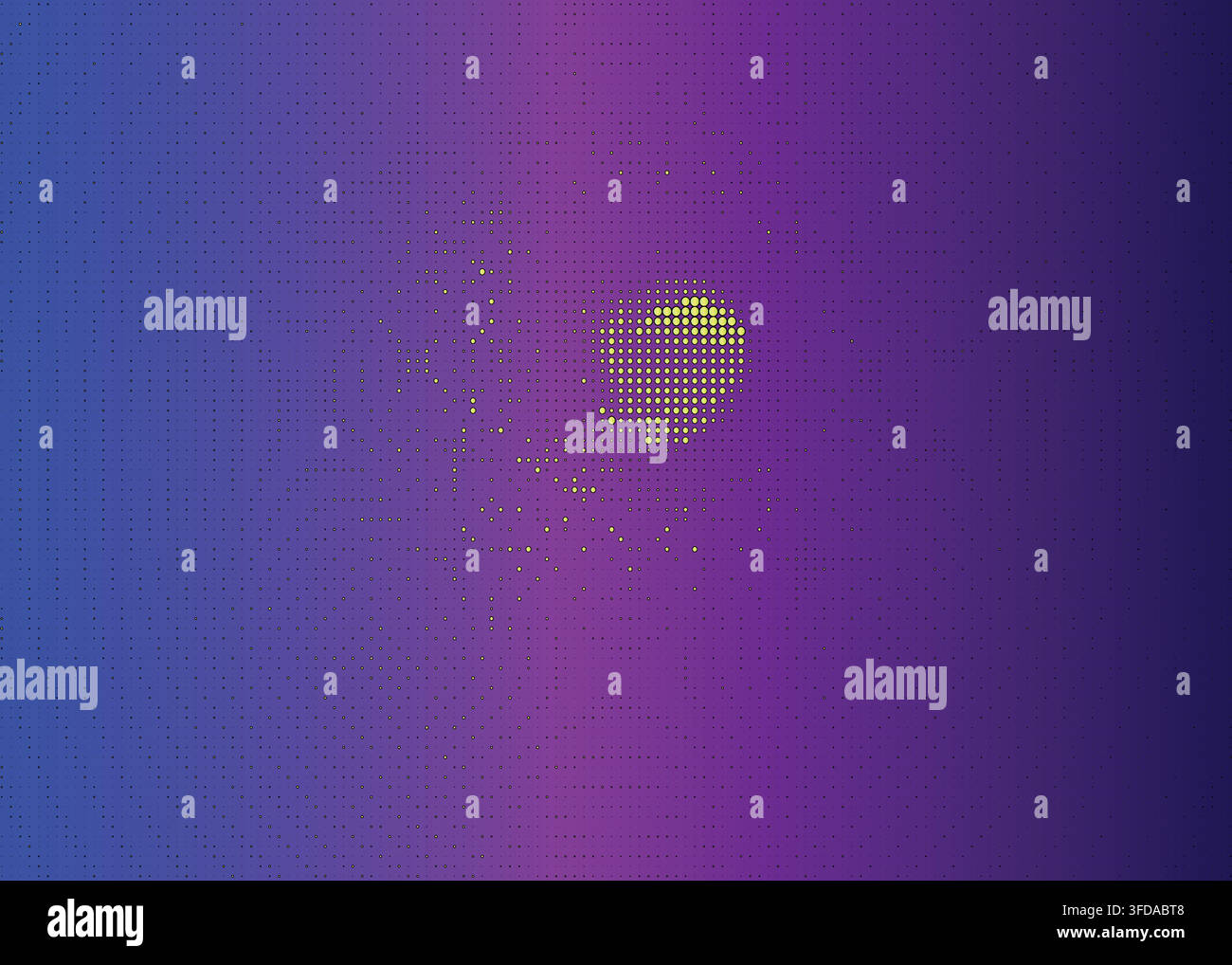 Abstract halftone dot pattern background in vibrant blue and purple gradient Stock Vector