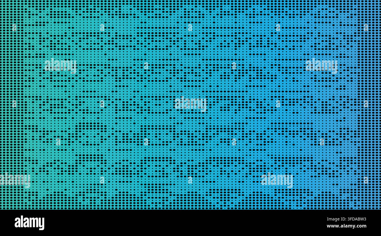 Abstract halftone dot pattern background in teal and blue gradient colors Stock Vector