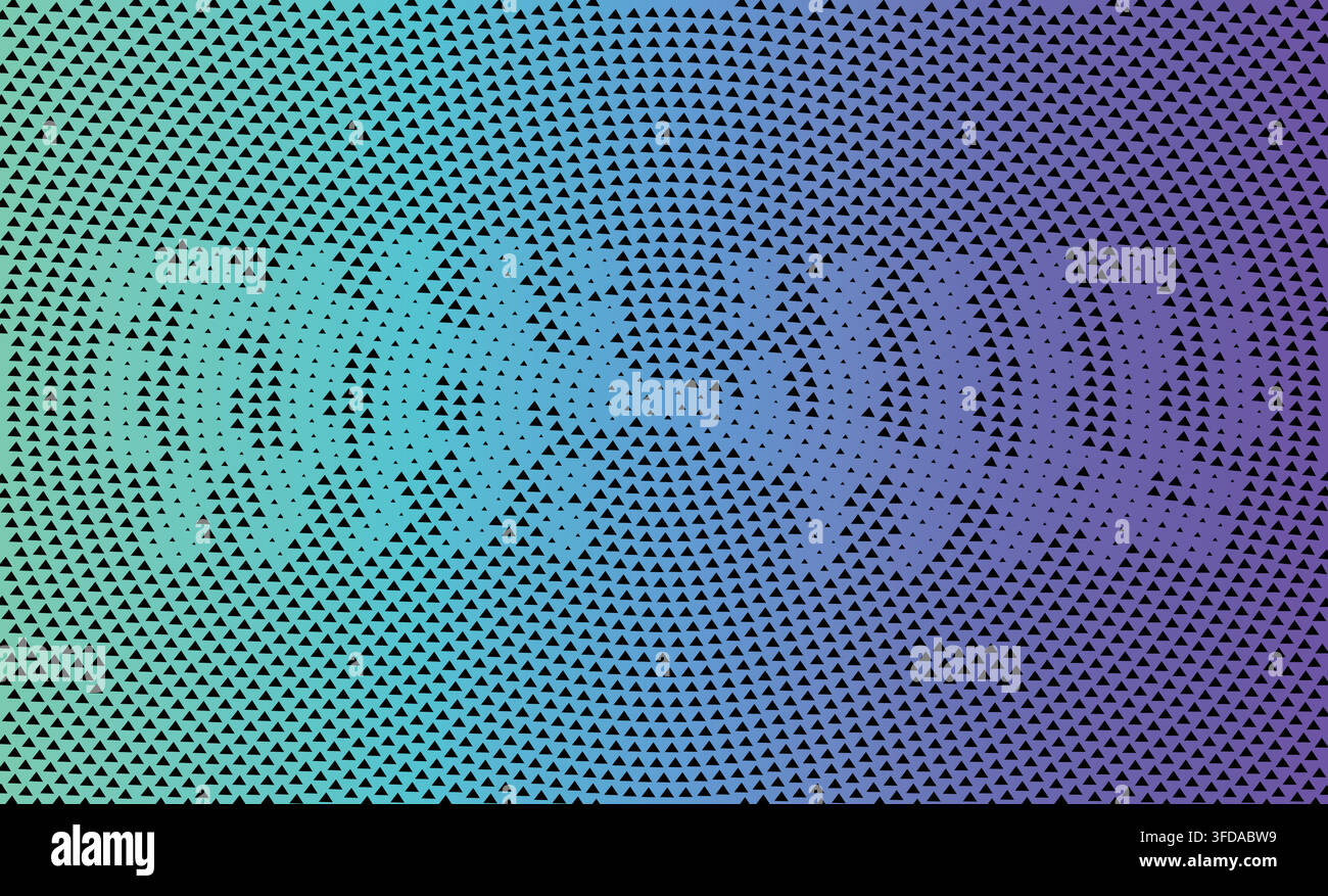 Abstract circular halftone pattern background with vibrant blue and purple gradient color transition effect Stock Vector