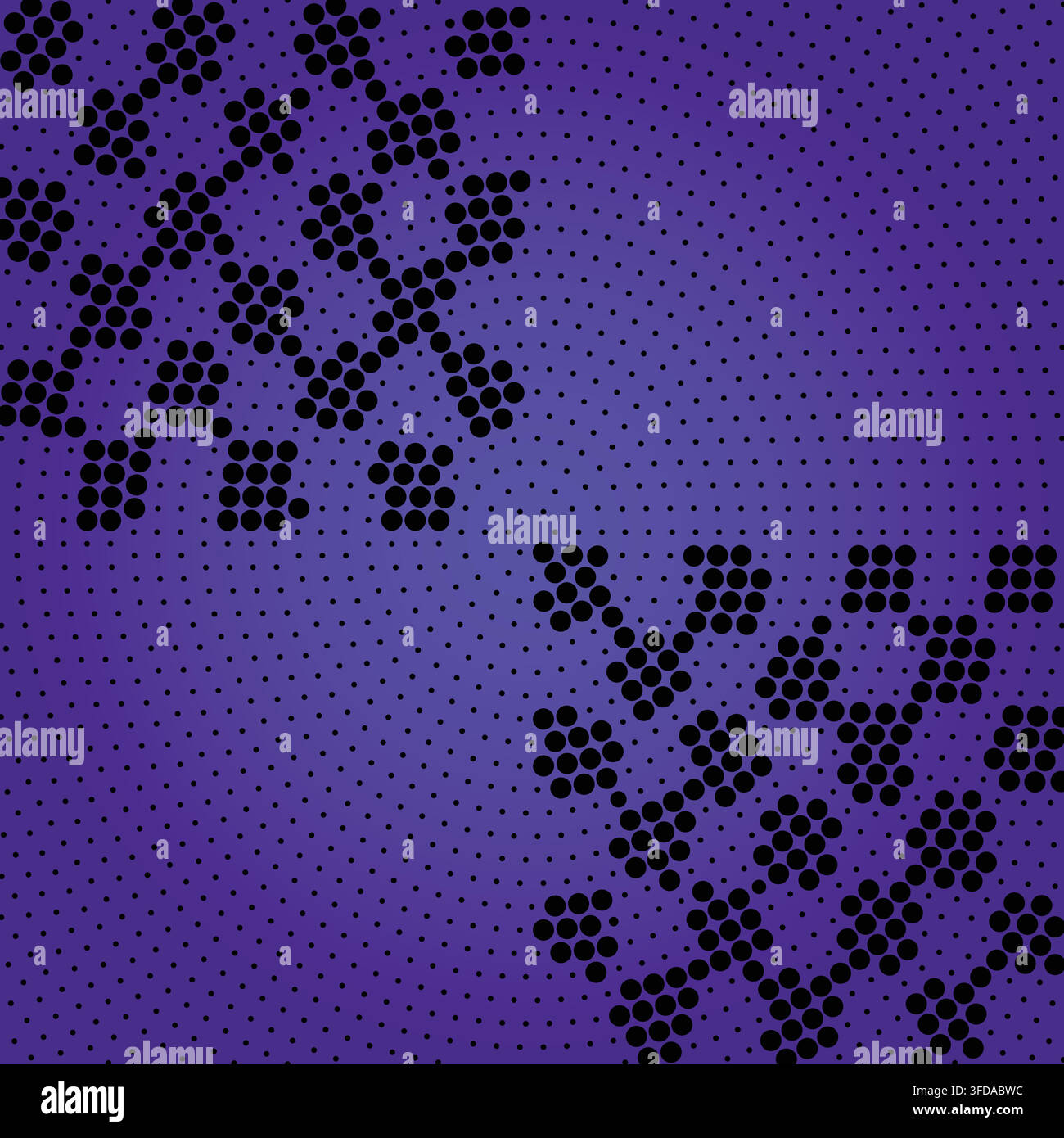 Dark purple abstract background with dotted circular halftone elements abstract halftone Stock Vector