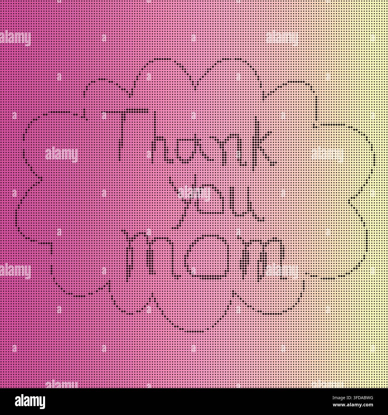Pink and yellow gradient halftone background with text graphic design element Stock Vector