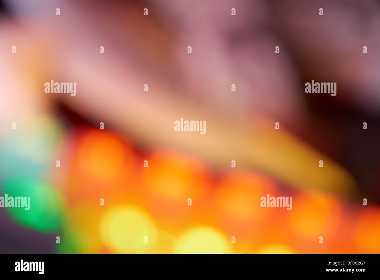 Bokah keyboard lights Dutch angle various colours Stock Photo