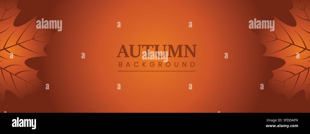 Autumn Foliage Background Vector with Maple Leaves Border Stock Vector