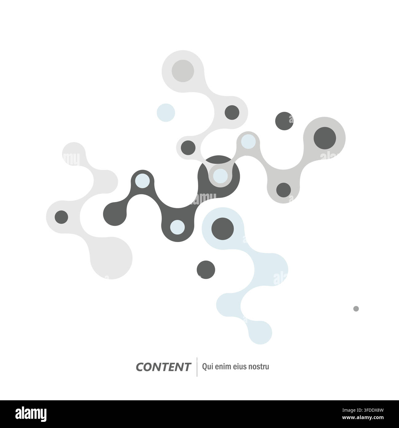 Connected Forms Elegant Background for Digital Interfaces. Vector illustration. Stock Vector