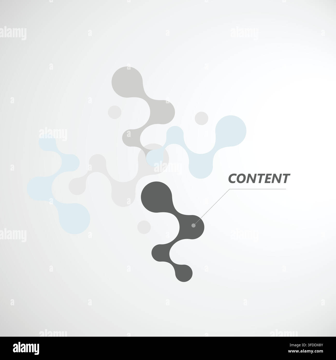 Connected Forms Elegant Background for Digital Interfaces. Vector illustration. Stock Vector