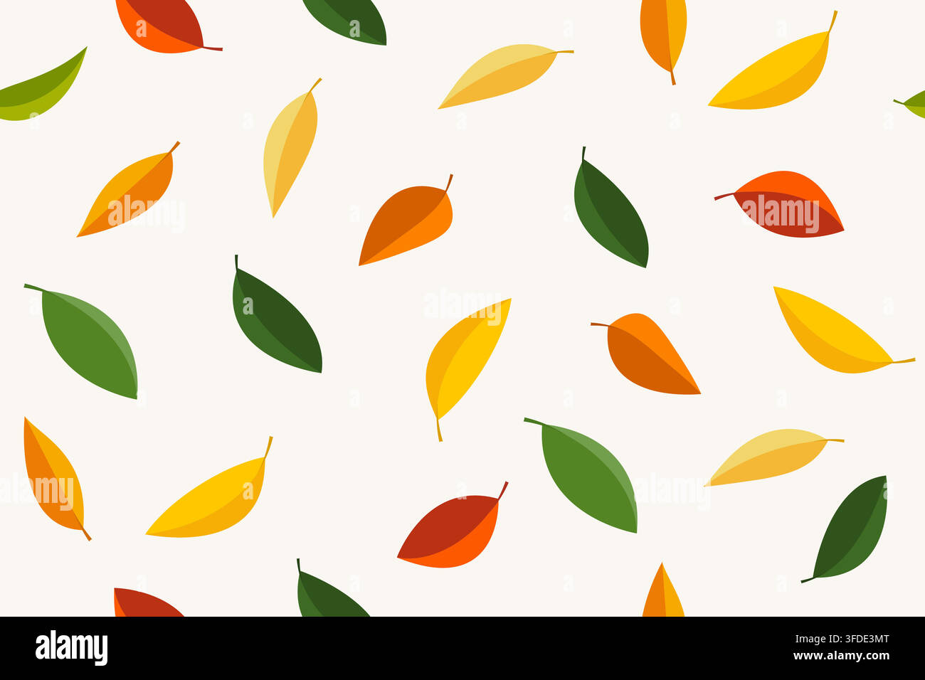 Autumn leaves vector seamless pattern Stock Vector