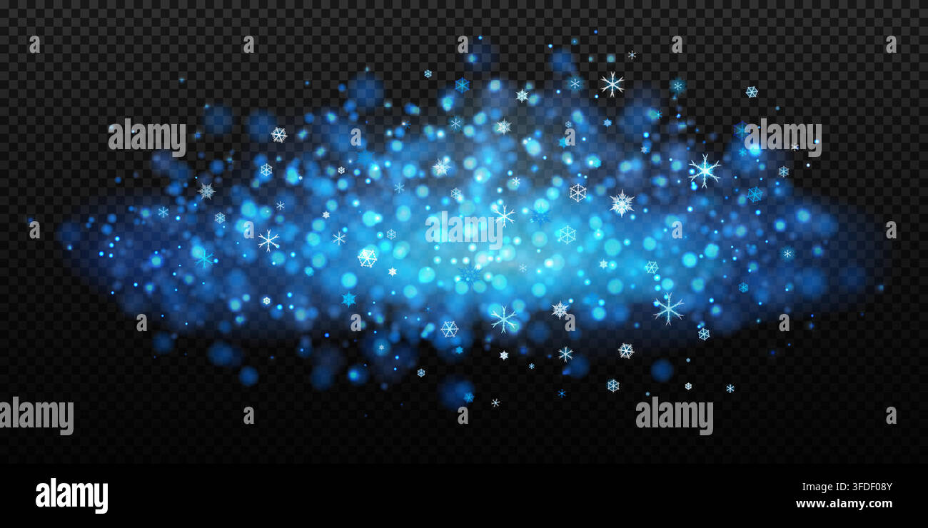 Navy Blue Bokeh Overlay Stock Vector