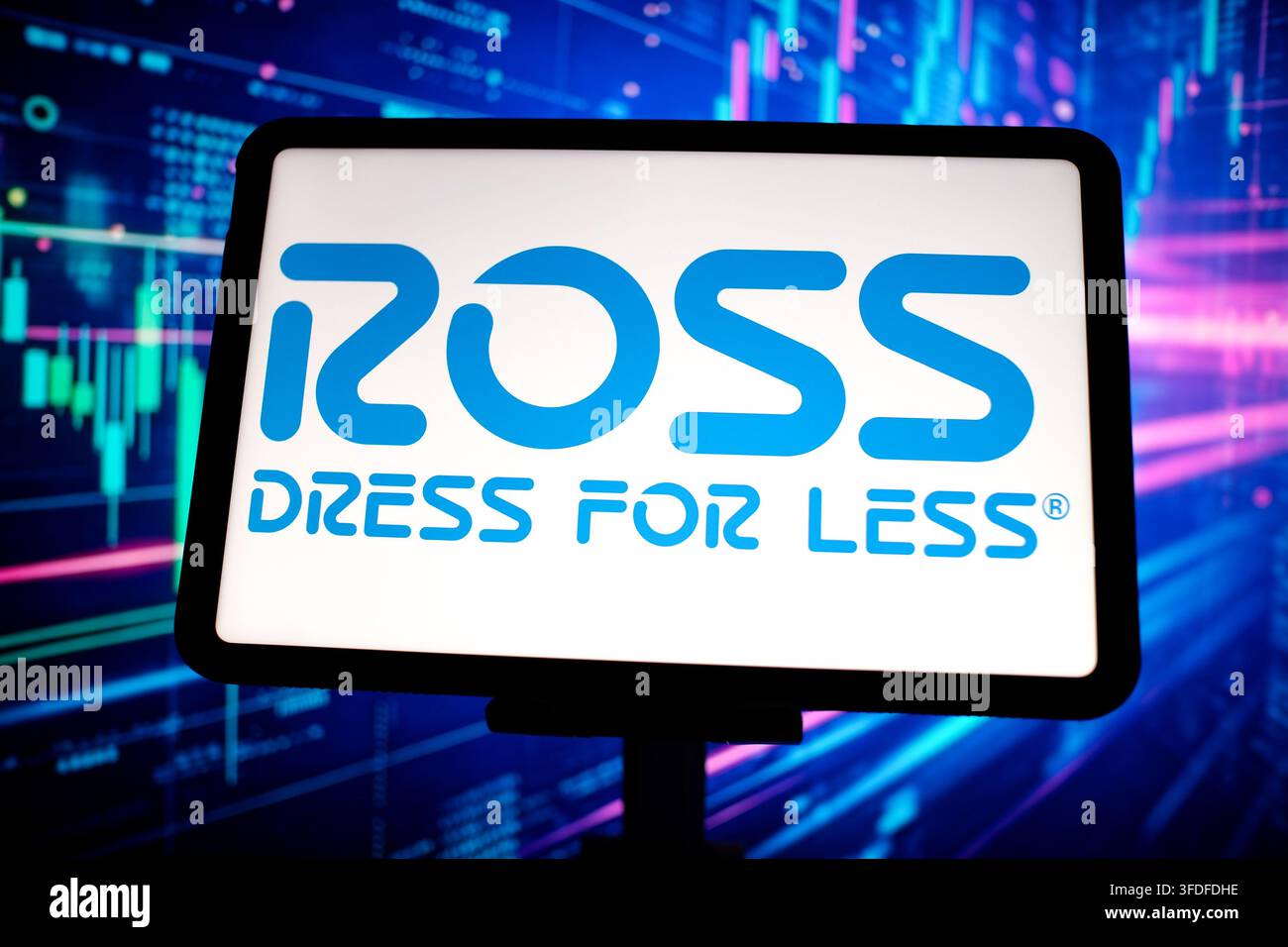 ross dress for less logo hi-res stock photography and images JASON WU Slim Denim rachael6925 Color:Tiffany Multi Background